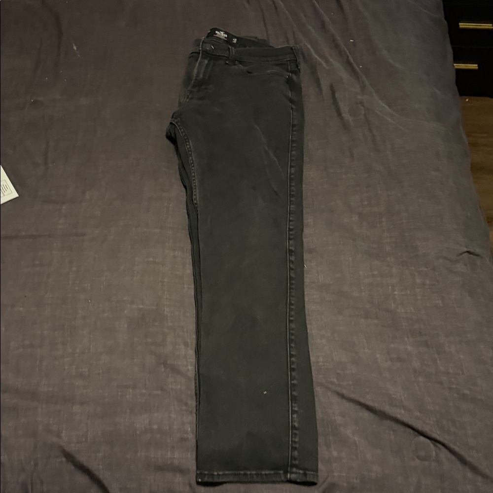 Hollister Men's Dark Black Skinny Jeans